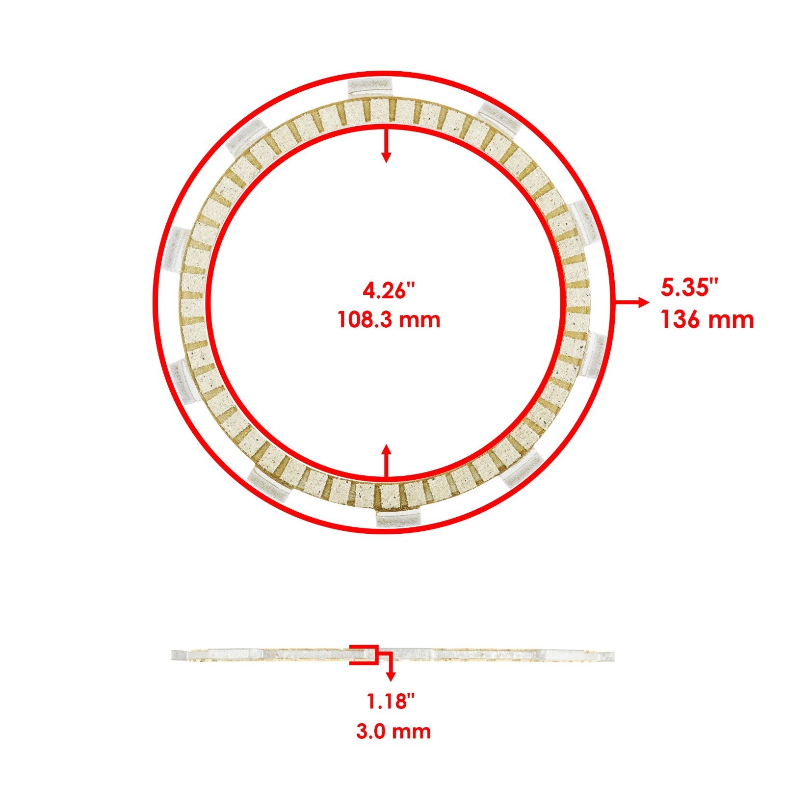 Clutch Friction Plates Replacement for Kawasaki KDX200 (1997–2006)
