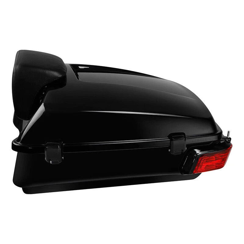 Chopped Trunk Rack Backrest Pad LED Tail Light for Harley Touring (2014–2026)