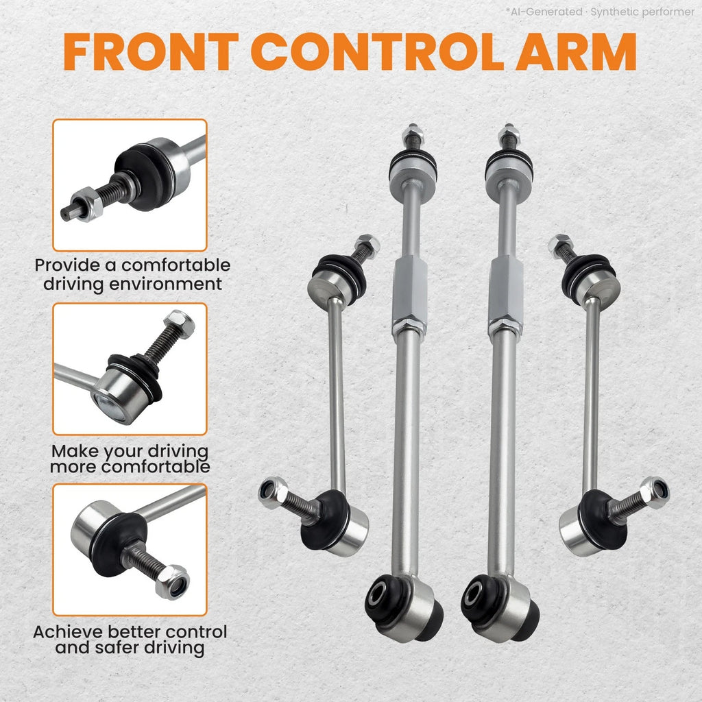 Torque Tie Rod End & Stabilizer Sway Bar Link Set for Lincoln LS (2000–2006)