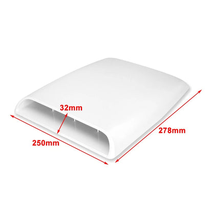 Air Flow Intake Scoop Vent Cover for Universal Cars (White)