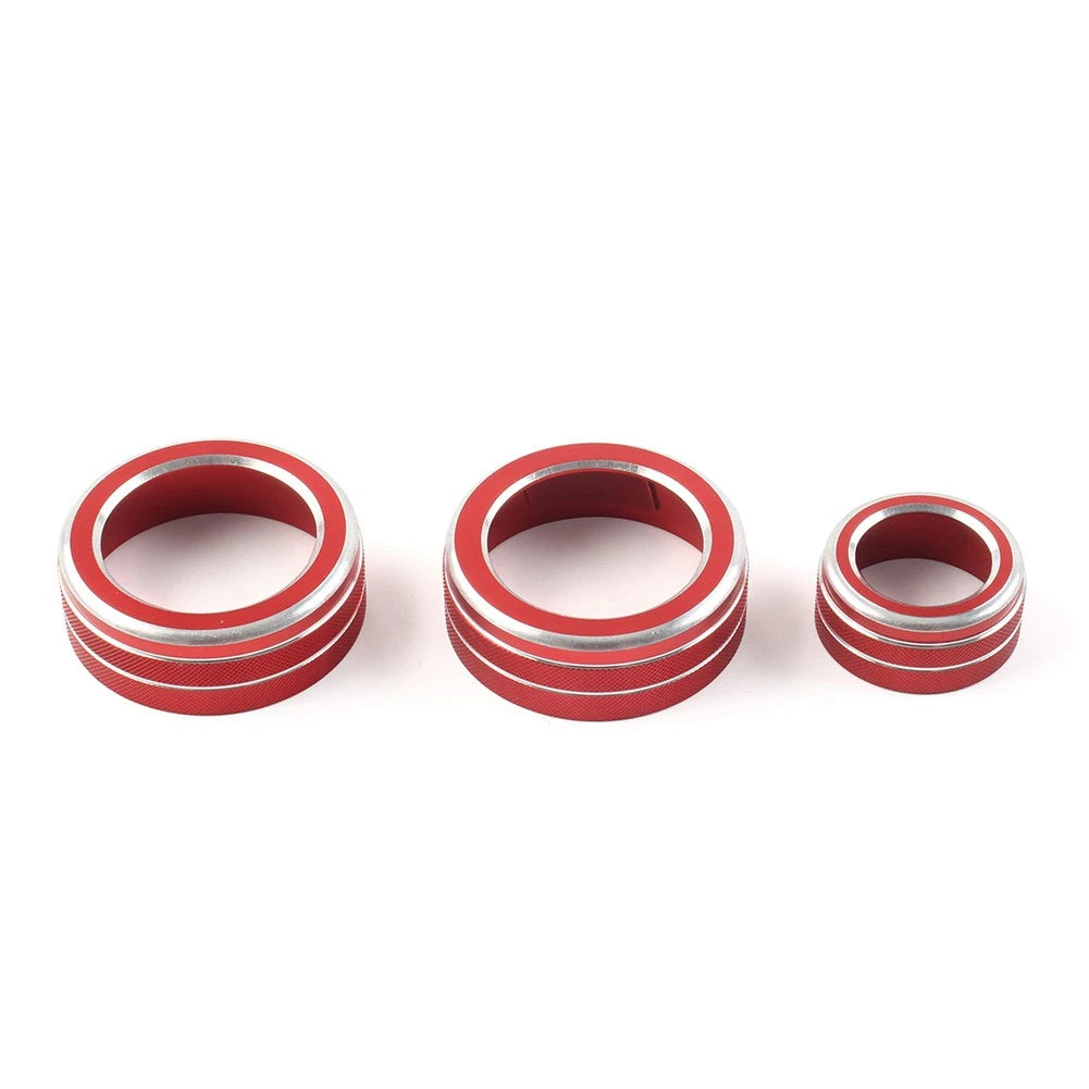 3X Interior AC Climate Switch Knob Ring Cover Trim for Honda CRV (2017–2022)