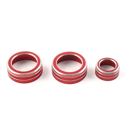 3X Interior AC Climate Switch Knob Ring Cover Trim for Honda CRV (2017–2022)