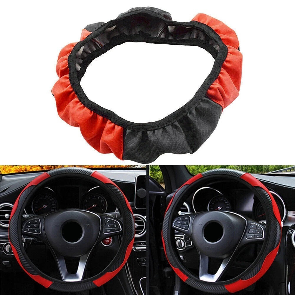Universal Microfiber Leather Steering Wheel Cover for Car SUV (38cm/15inch)