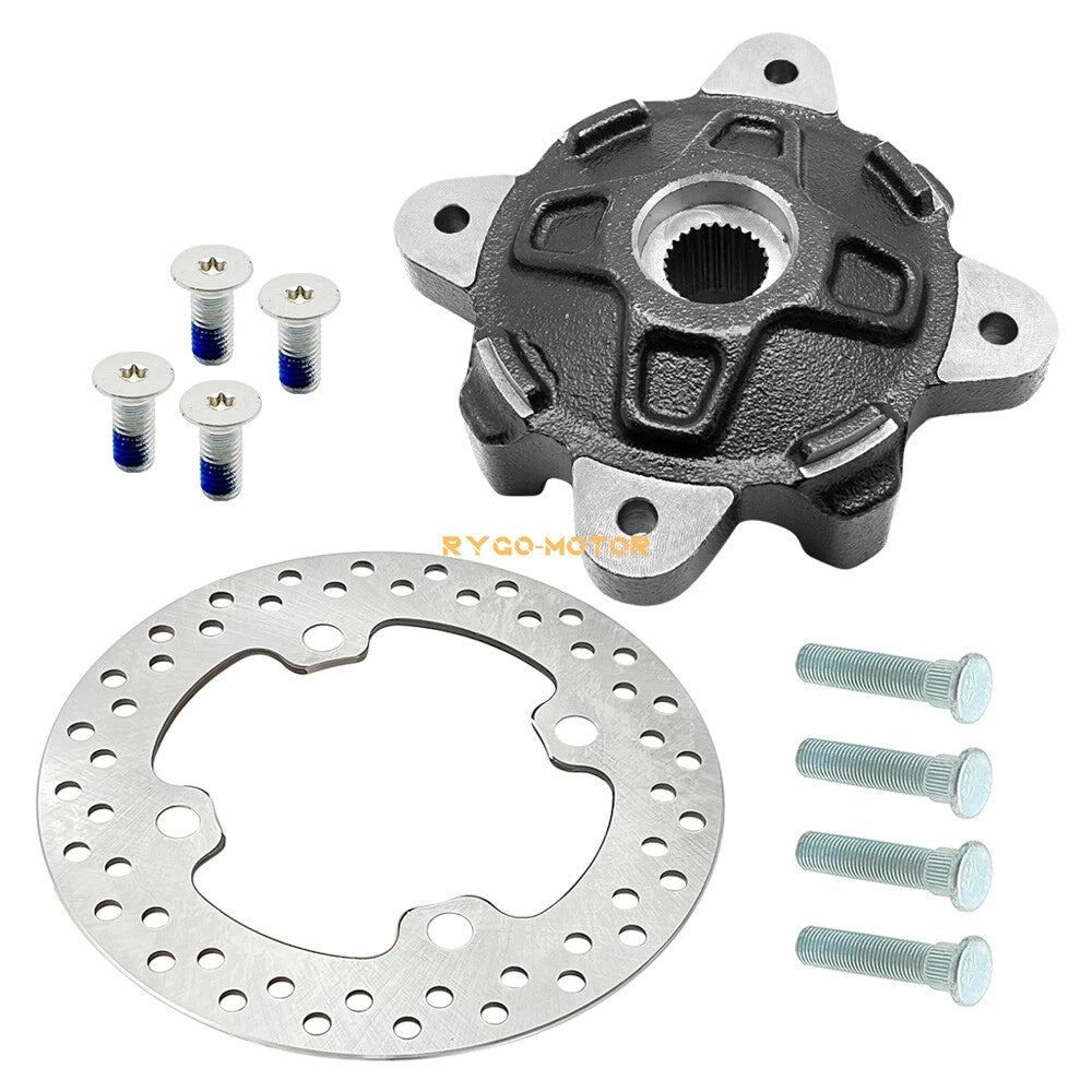 Front Wheel Hub & Disc Rotor Set w/ Stud Kit for Polaris Ranger 900 800 (2013–2021)