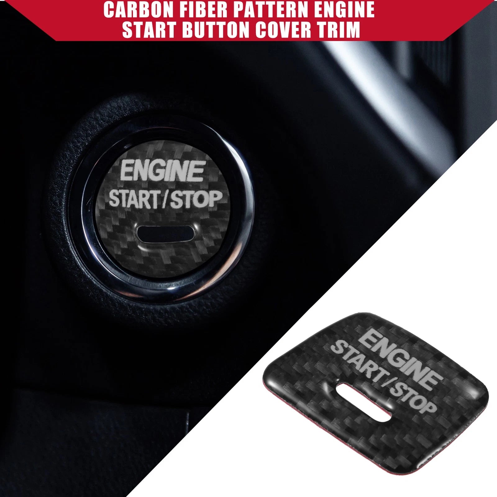 Carbon Fiber Engine Start Stop Button Cover for Chevrolet