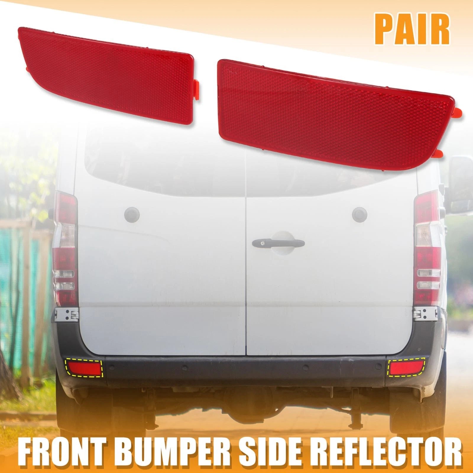 Front Bumper Reflector Replacement for Mercedes-Benz Sprinter 250 350 (2006–2016)
