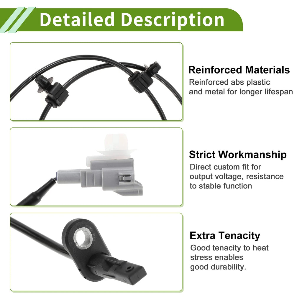 ABS Wheel Speed Sensor Rear Left Replacement for Subaru Legacy AWD (2010–2014)