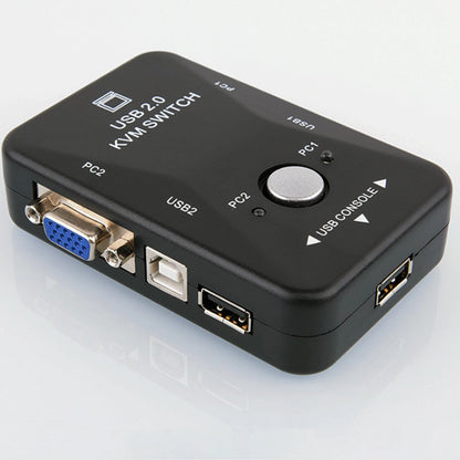 2-Port USB VGA KVM Switch Box for Computer PC (Compatible with )