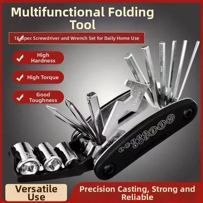 16-in-1 Portable Folding Tool Set for Bike (No specific years/models)