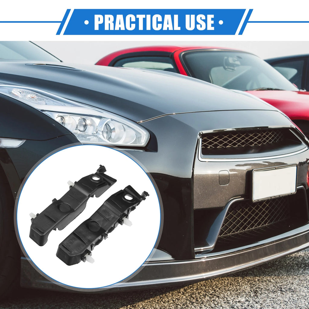 Pair Front Bumper Brackets for Kia Forte (2010–2013) Black