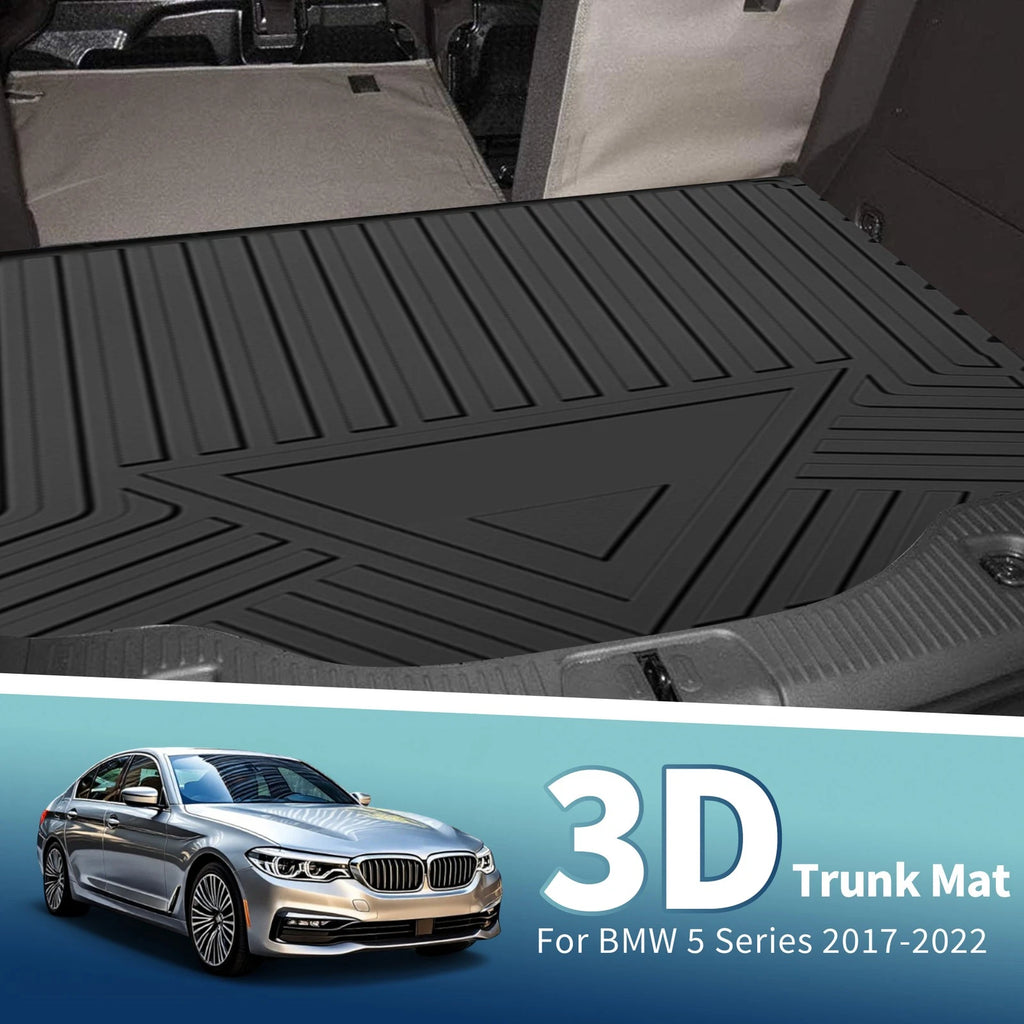 Flat Face Cargo Liner Rear Trunk Mat 1 Pc for BMW 5 Series (2017–2022)