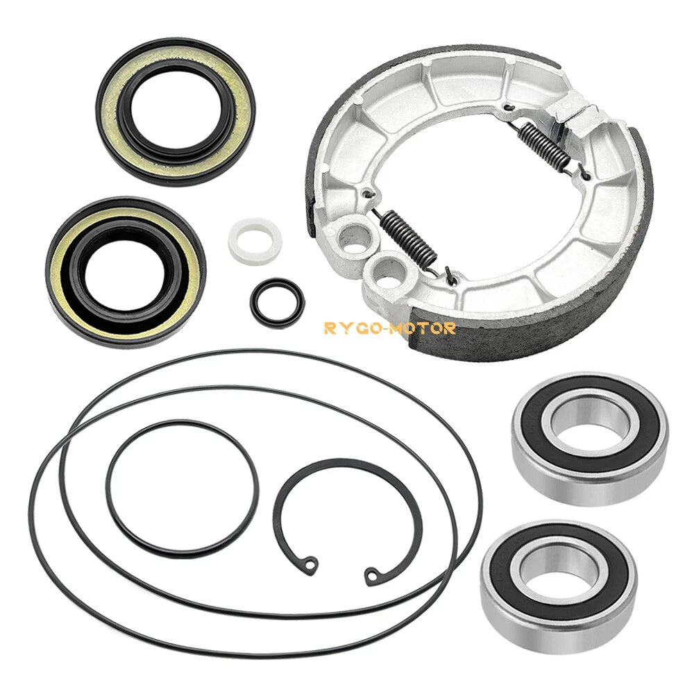 Rear Brake Drum Bearing Seals w/Shoes Kit for Honda Foreman Rubicon 500 (2001–2023)