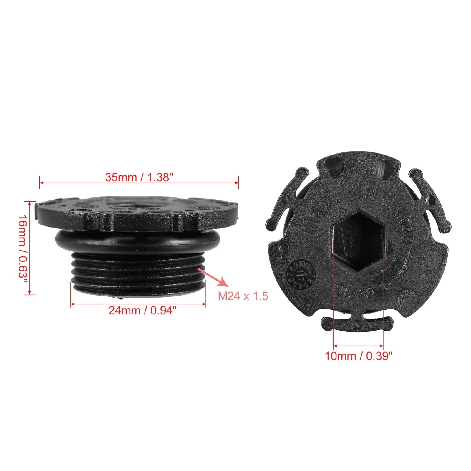 10pcs Oil Drain Plug Replacement for BMW 320i Sedan (2013–2015)