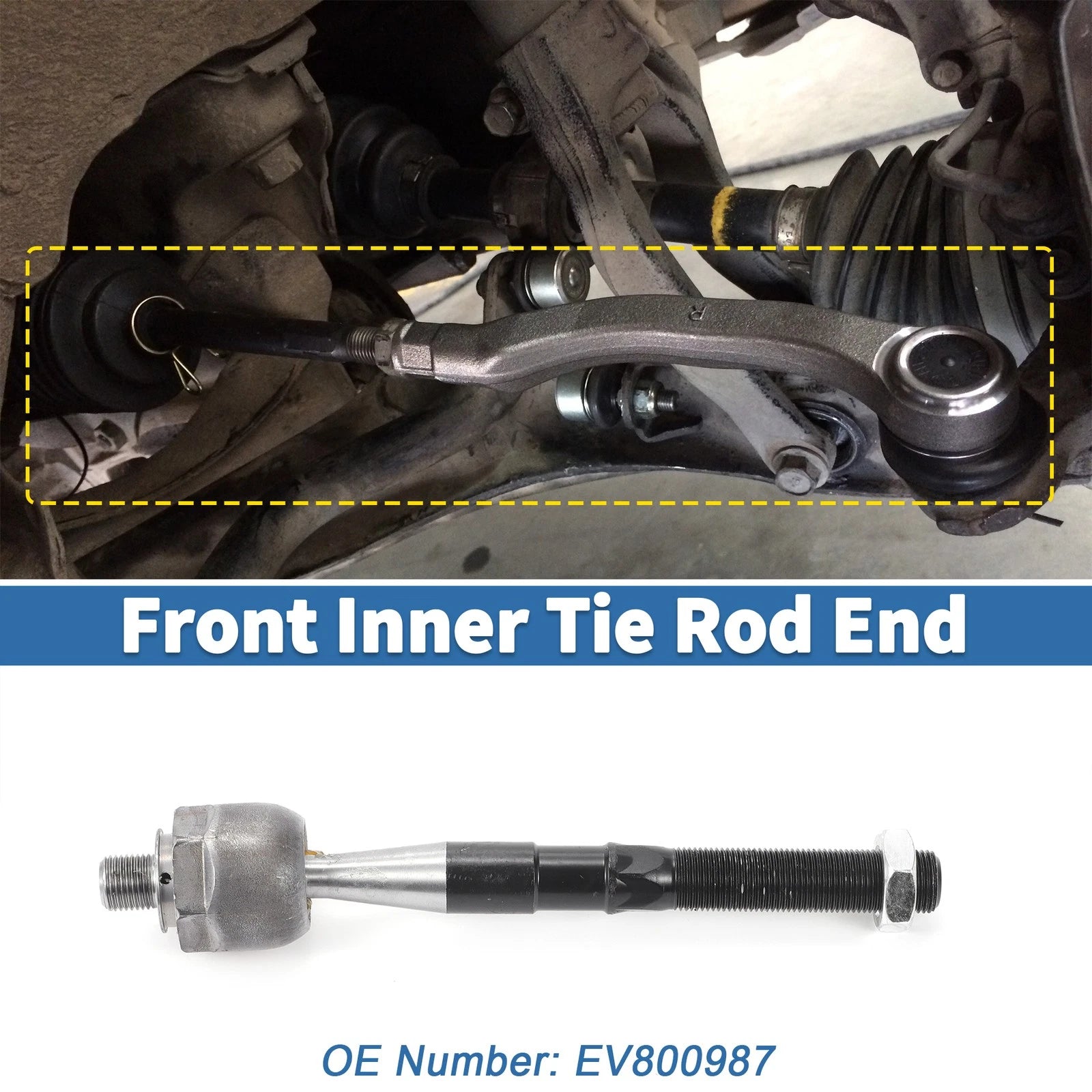 2pcs Front Inner Tie Rod End Links Replacement for Jeep Grand Cherokee (2011–2015)