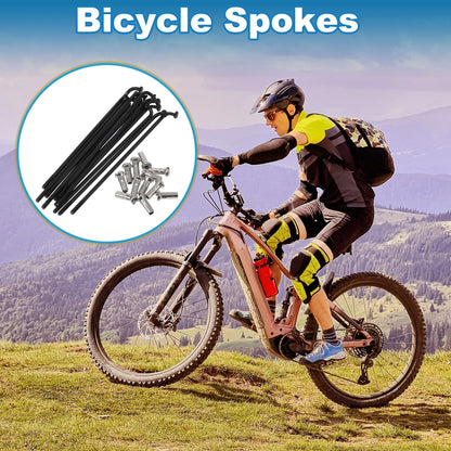 Bicycle Spokes Nipple Set 304 Stainless Steel 76mm for Universal Bike (All)