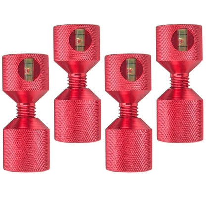 4X Aluminum Dual Hole Flange Pins with Built-In Level Feature