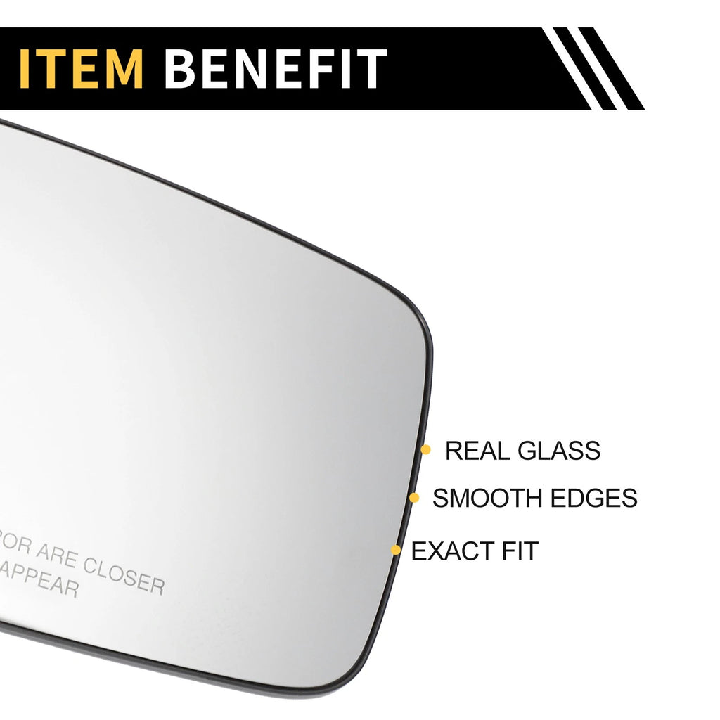Heated Right Mirror Glass Replacement for Dodge Ram 1500 2500 (2012–2024)