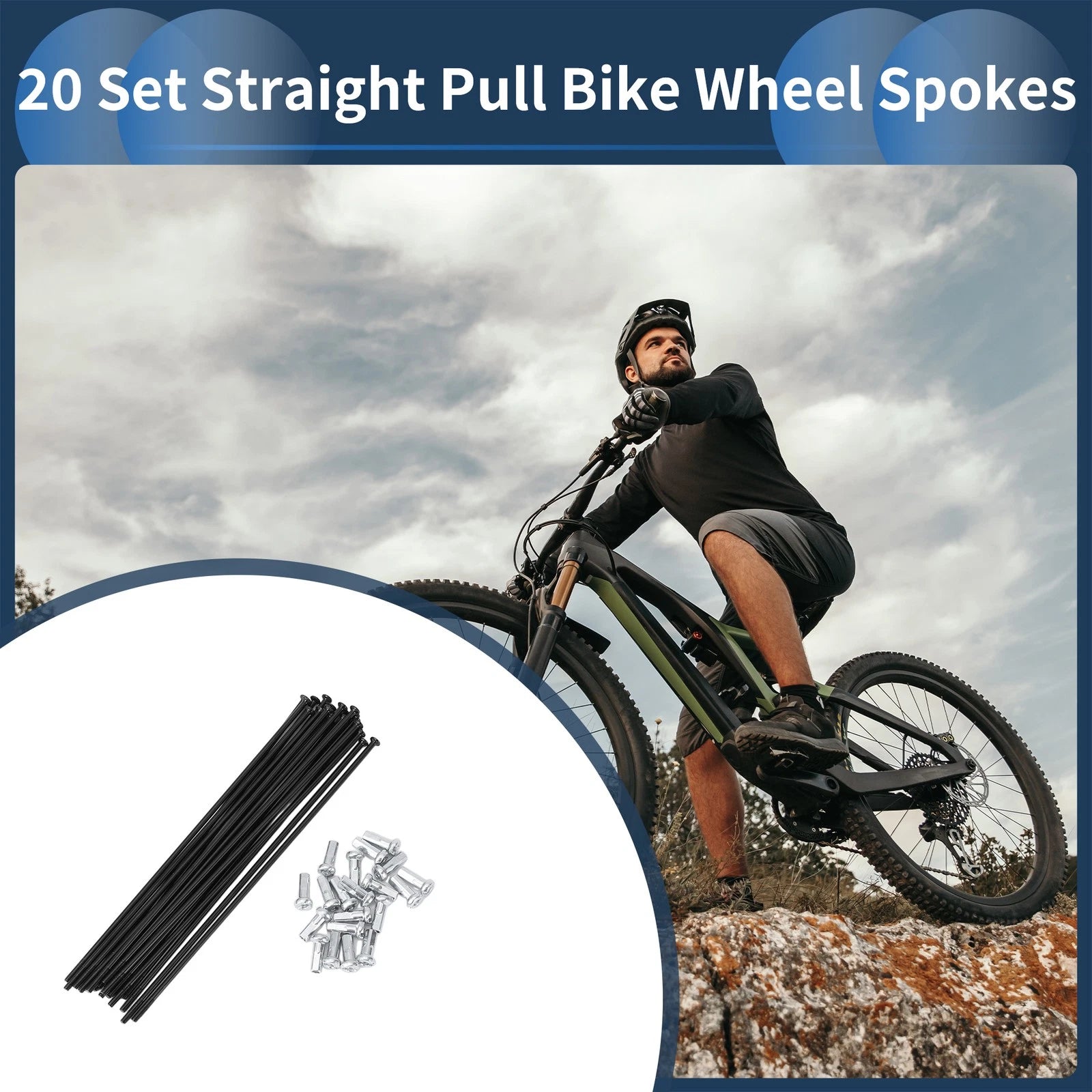 Bicycle Spokes 125mm Straight Pull 14G Replacement Set for Universal (1950–2025)