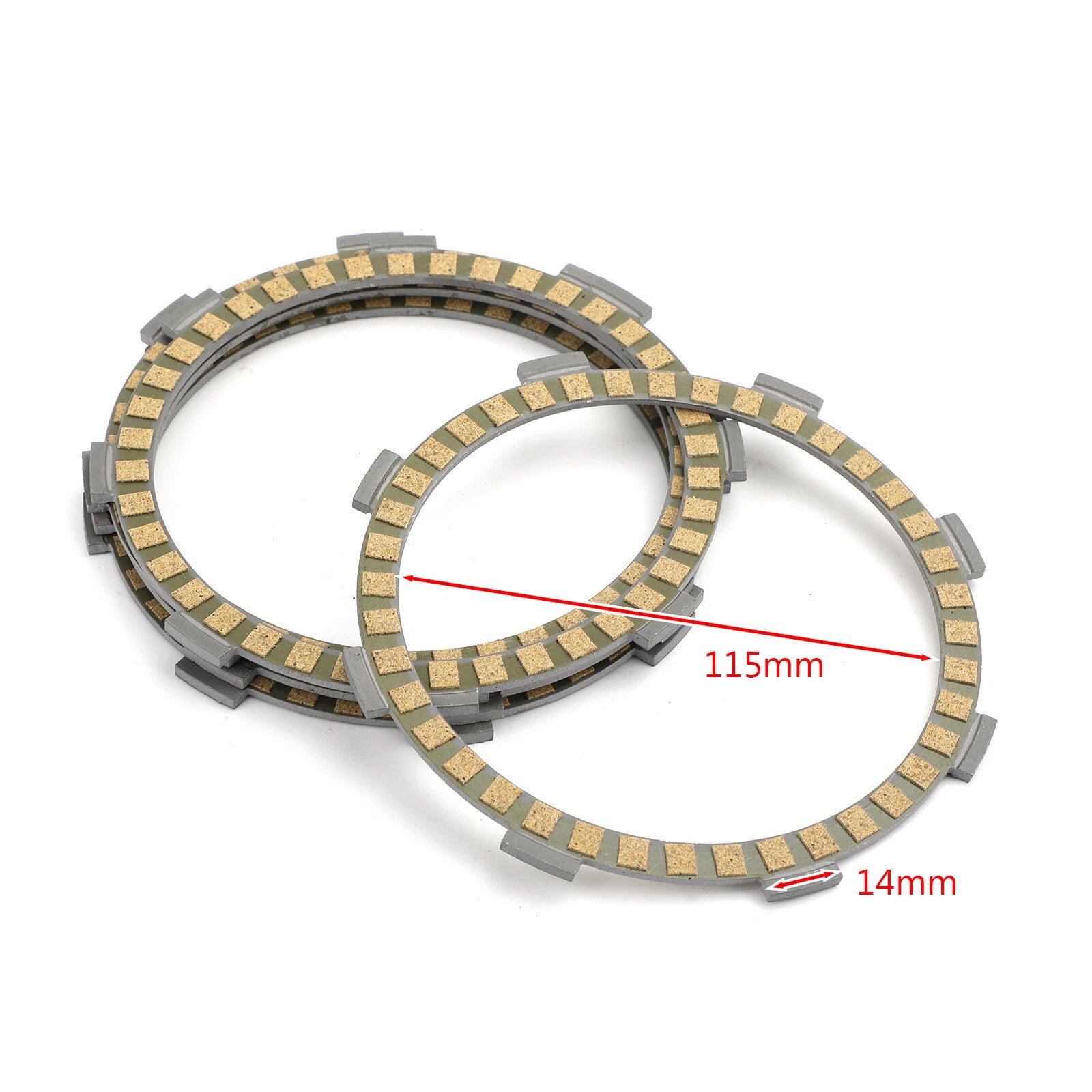 Clutch Kit Steel & Friction Plates for Yamaha XT125 RT100 RS100 TZR80 YBR125 (–)