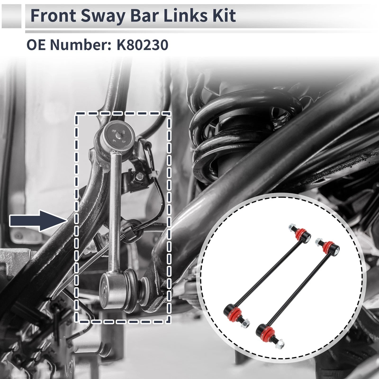 Front Stabilizer Bar Links Replacement for Pontiac Vibe (2003–2010) 2 Pcs