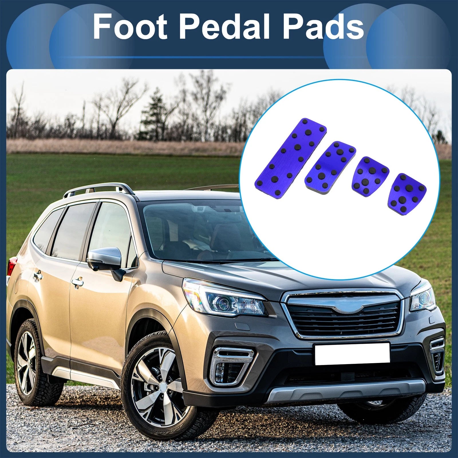 Foot Accelerator Pedal Covers Front Set for Subaru Forester (2003–2005)