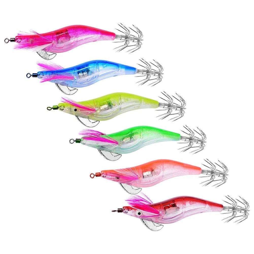 6X Electronic Glow Lure with Light Reflection and Internal Noise Beads