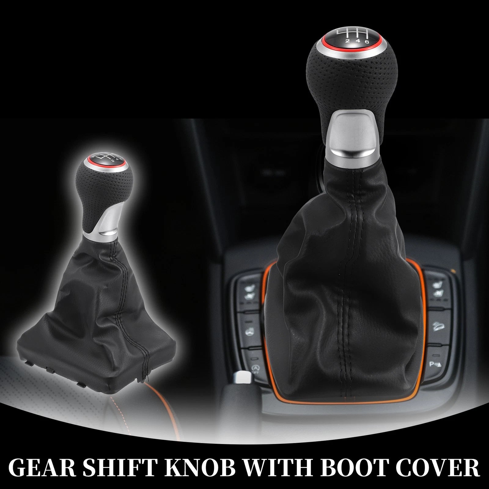 6 Speed Manual Shifter Knob with Cover for Audi A6 (2004–2008)