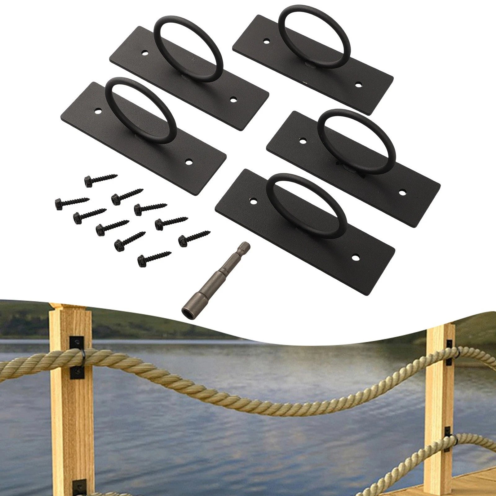 Rope Holder Kit for Gardens Docks Marine Areas