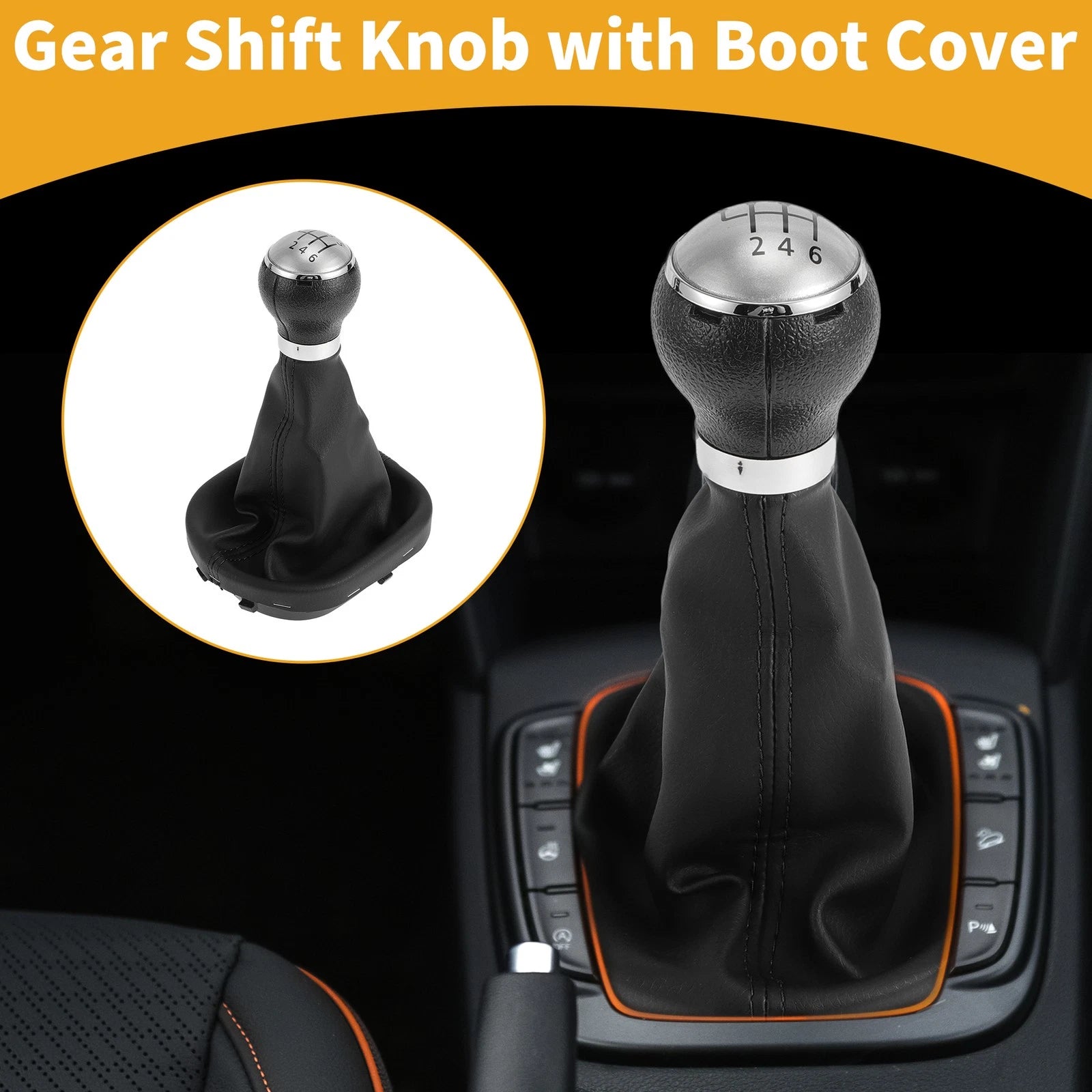 Gear Shifter Knob with Cover Replacement for VW Caddy (2004–2009)