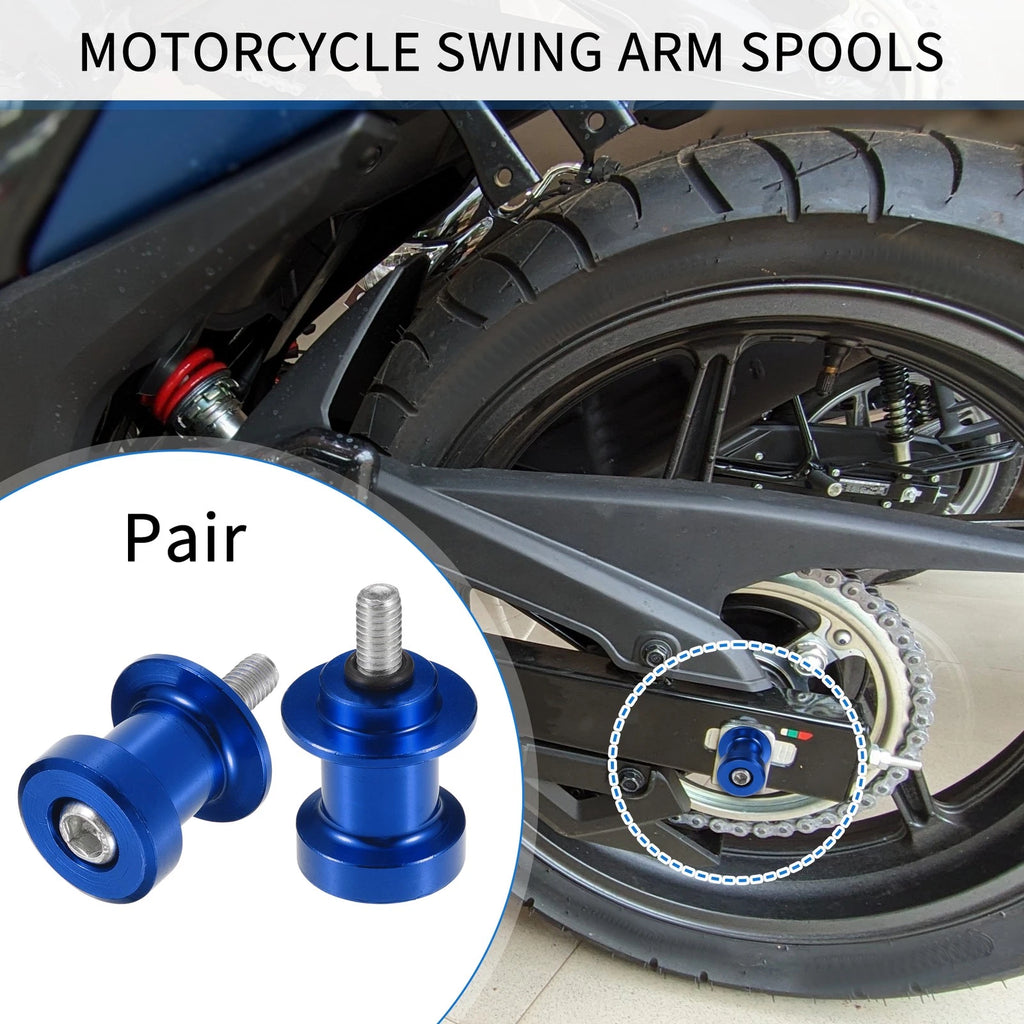 Motorcycle Swingarm Spools CNC 6mm Pair for Yamaha 6mm (2016–2023)