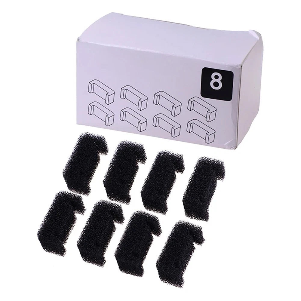 8Pcs Black Sponge Filter Set for