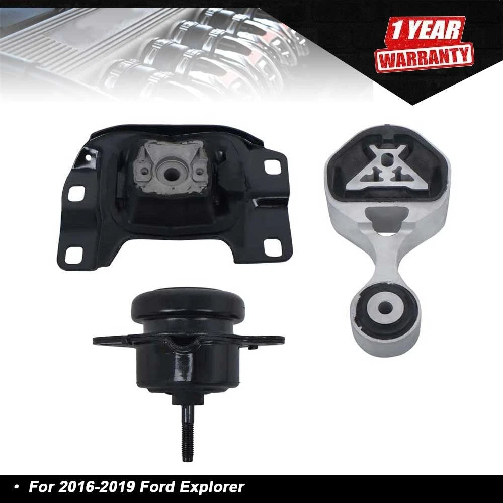 3X Engine, Trans & Torque Strut Mount Set for Ford Explorer (2016–2019)