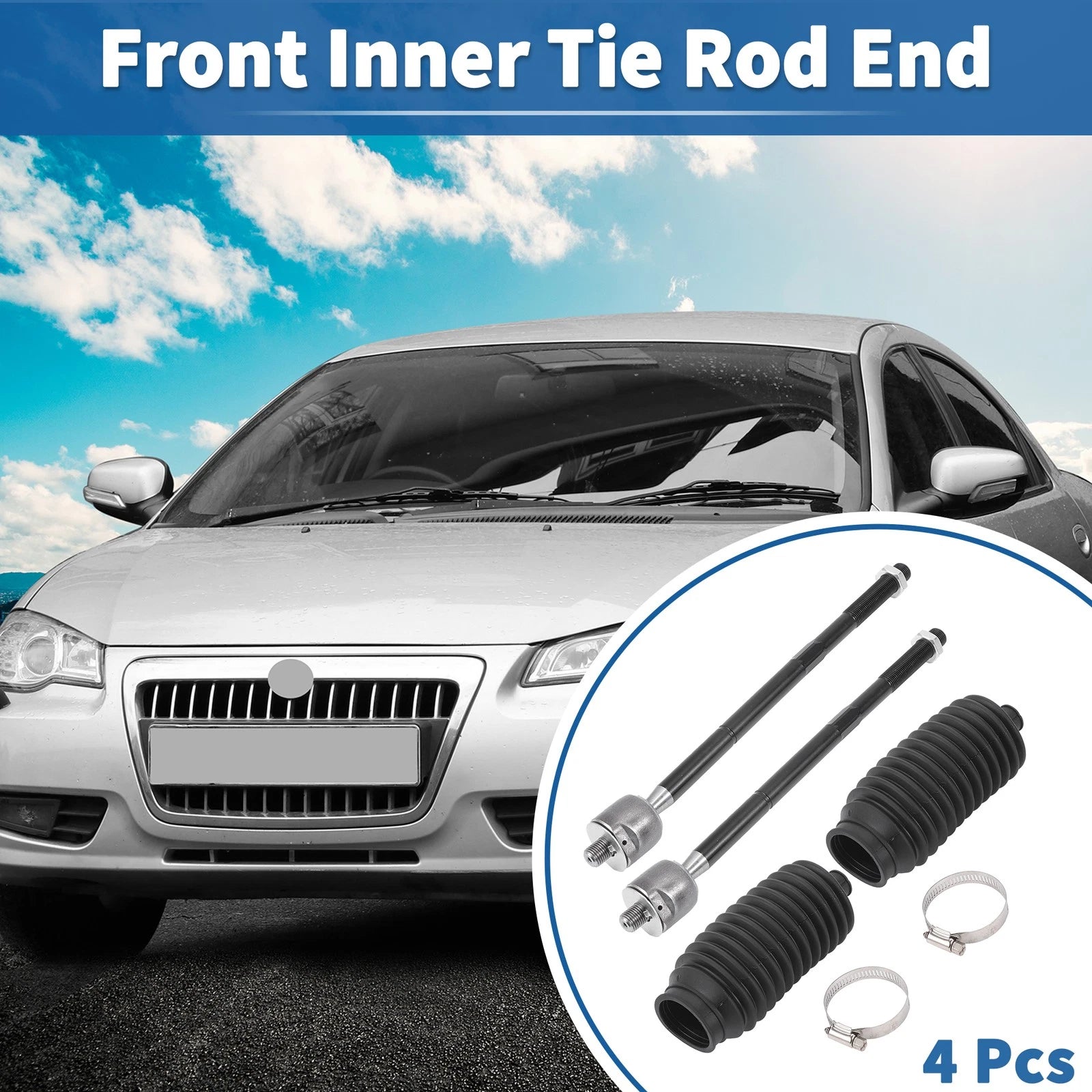 Front Inner Tie Rod End Links Set for Chrysler 300 (2011–2014) RWD 4pc