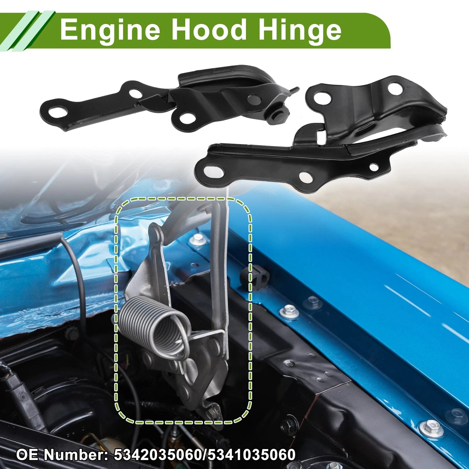 Hood Hinges Front Pair for Toyota 4Runner (2003–2009) Bonnet Brackets