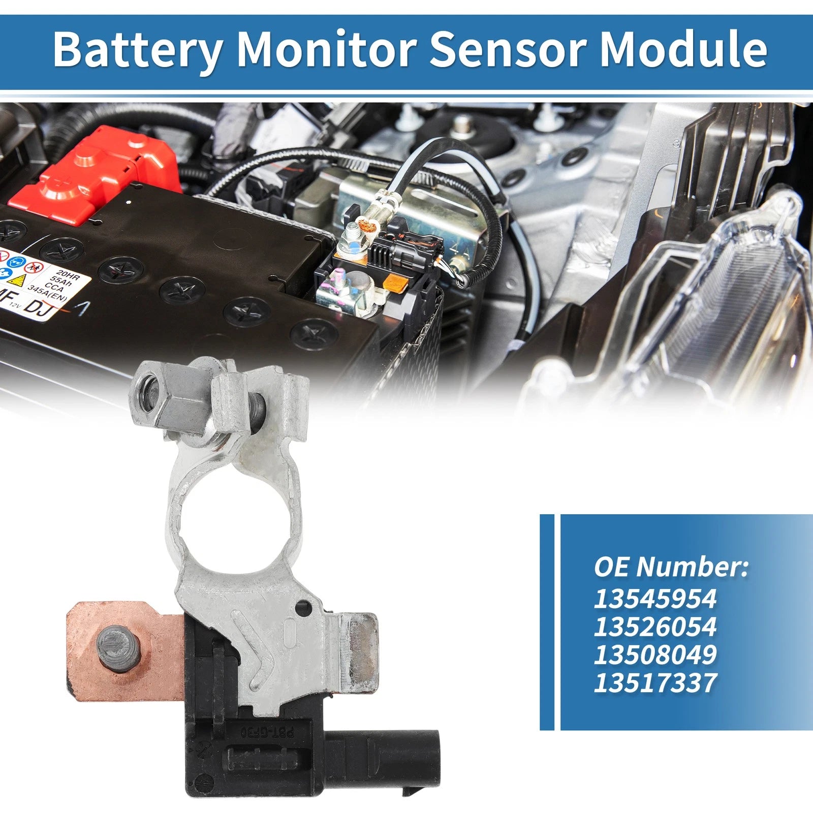 Battery Sensor Monitor Module Replacement for Chevrolet Malibu (2018–2025)