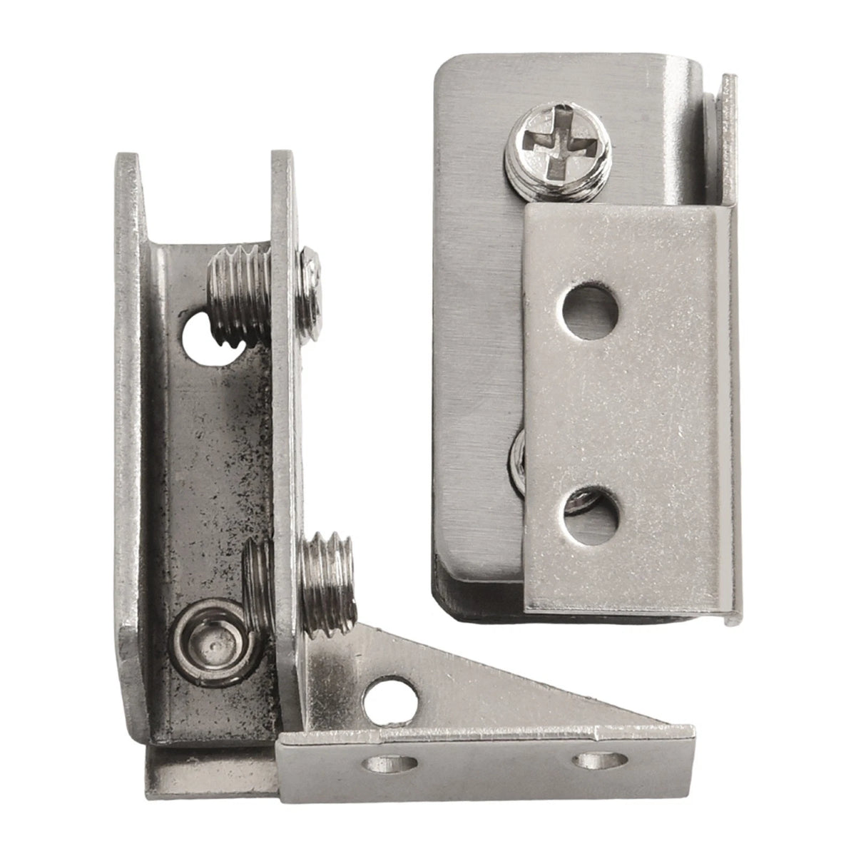 2X Adjustable Glass Hinges for Showcases and Containers