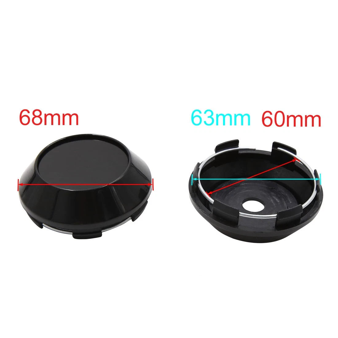 Set of 4 68mm Wheel Tyre Center Hub Caps for (Universal)