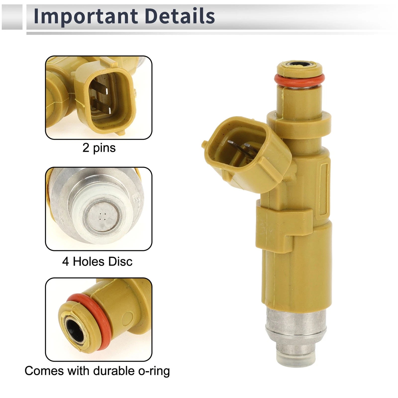 Fuel Injector Replacement for Toyota Corolla 1.6L (1995–2004) Yellow 1 Pc