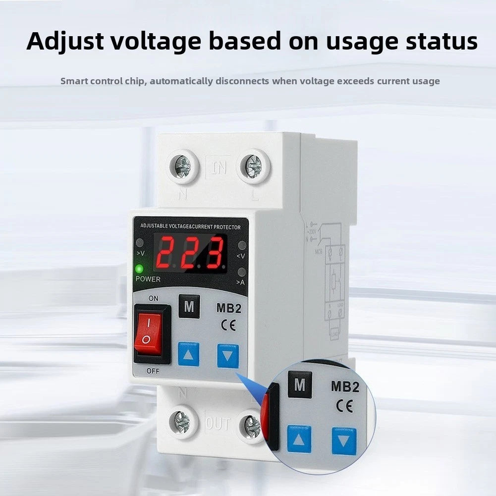 220V Current Limiting Protector for Homes Rentals Hotels Offices