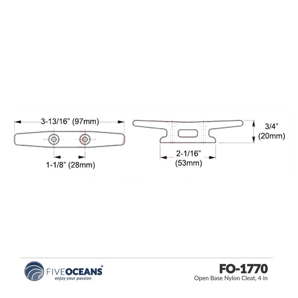 4" Nylon Cleat for Five Oceans FO1770