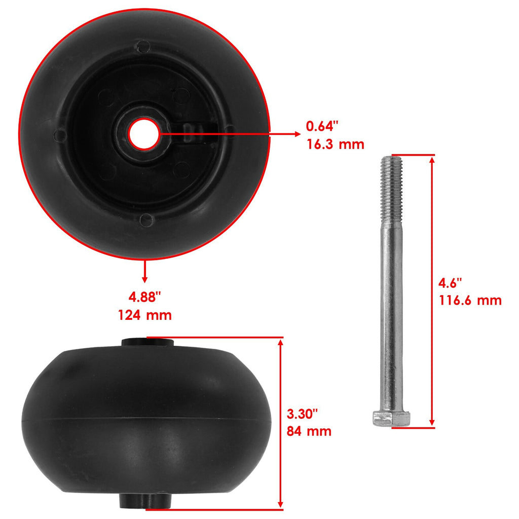 Deck Wheel Replacement for RedMax GT2454 GT2654 RZT48 (54 48)