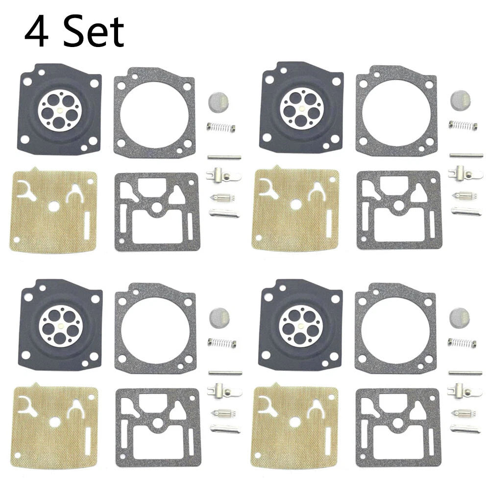 Set of 4 Carburetor Repair Rebuild Kits for Husqvarna 362 365 371 372 (Zama RB-60)