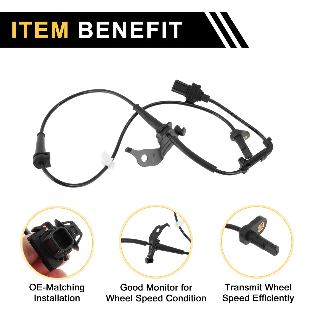 ABS Wheel Speed Sensor No. 57455T4NH01 for Honda Jade (2012–2024) Front Left