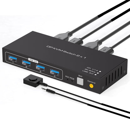KVM USB Switch 2x1 Adapter for Computers and Monitors (DC12V1A)