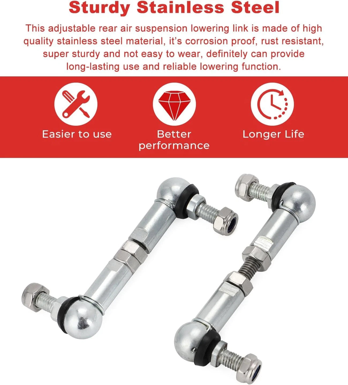 Pair Adjustable Lowering Links for BMW F11 E61 X5 (2011–2017)