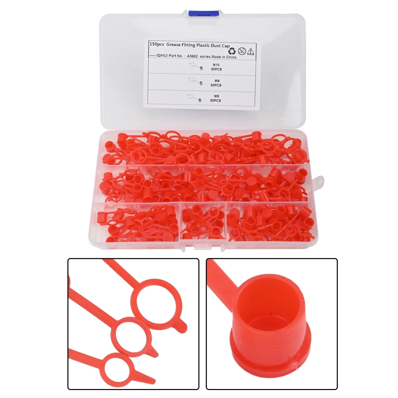 Set of 3 M6 M8 M10 Protective Caps for Easy Organization