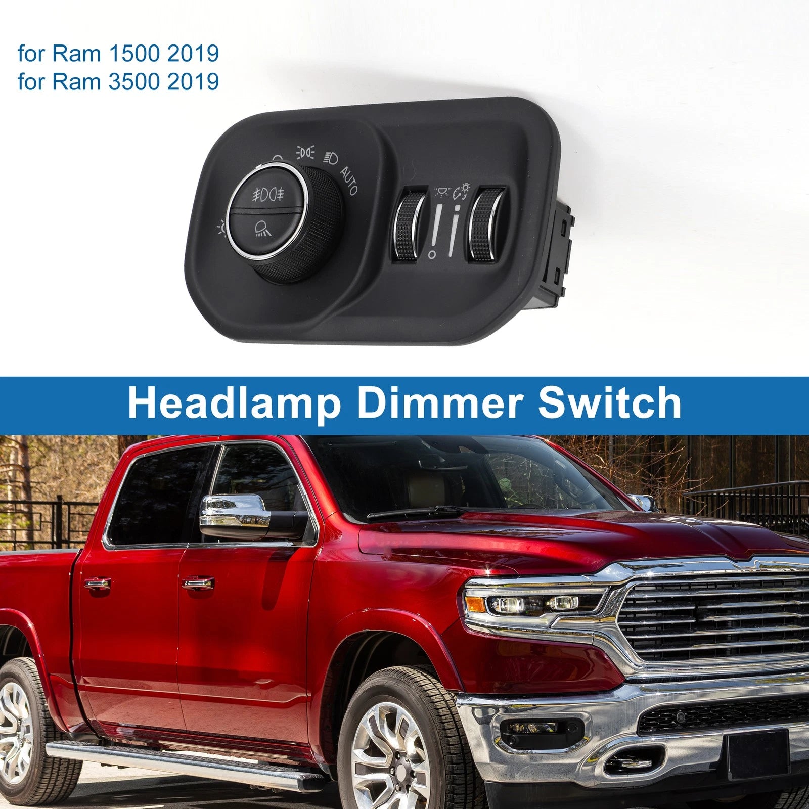 Headlight Switch for Ram 1500 (2019) - 68156064AA/68156064AB/68156064AC/HLS177