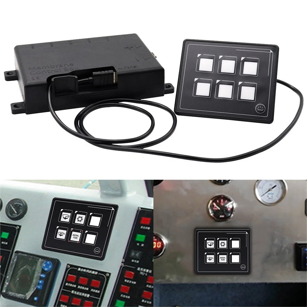 6 Button Membrane Control Panel for Boats with Mobile Application