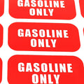 Gasoline Only Vinyl Decal for Fuel Gas Door (Weatherproof)