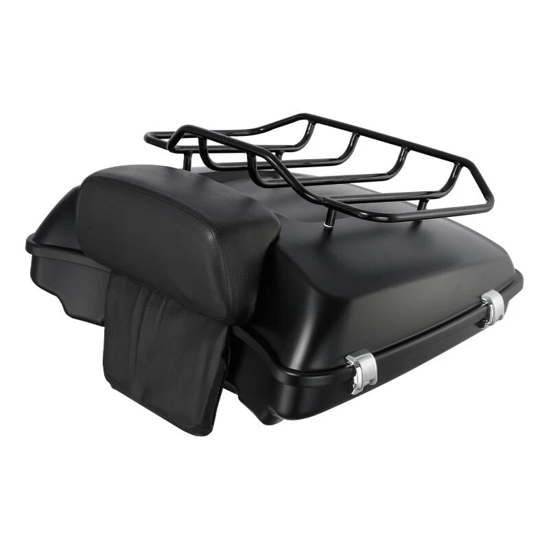 Matte 5.5" Razor Trunk Backrest Rack for Harley Touring Road Glide (2014–2026)